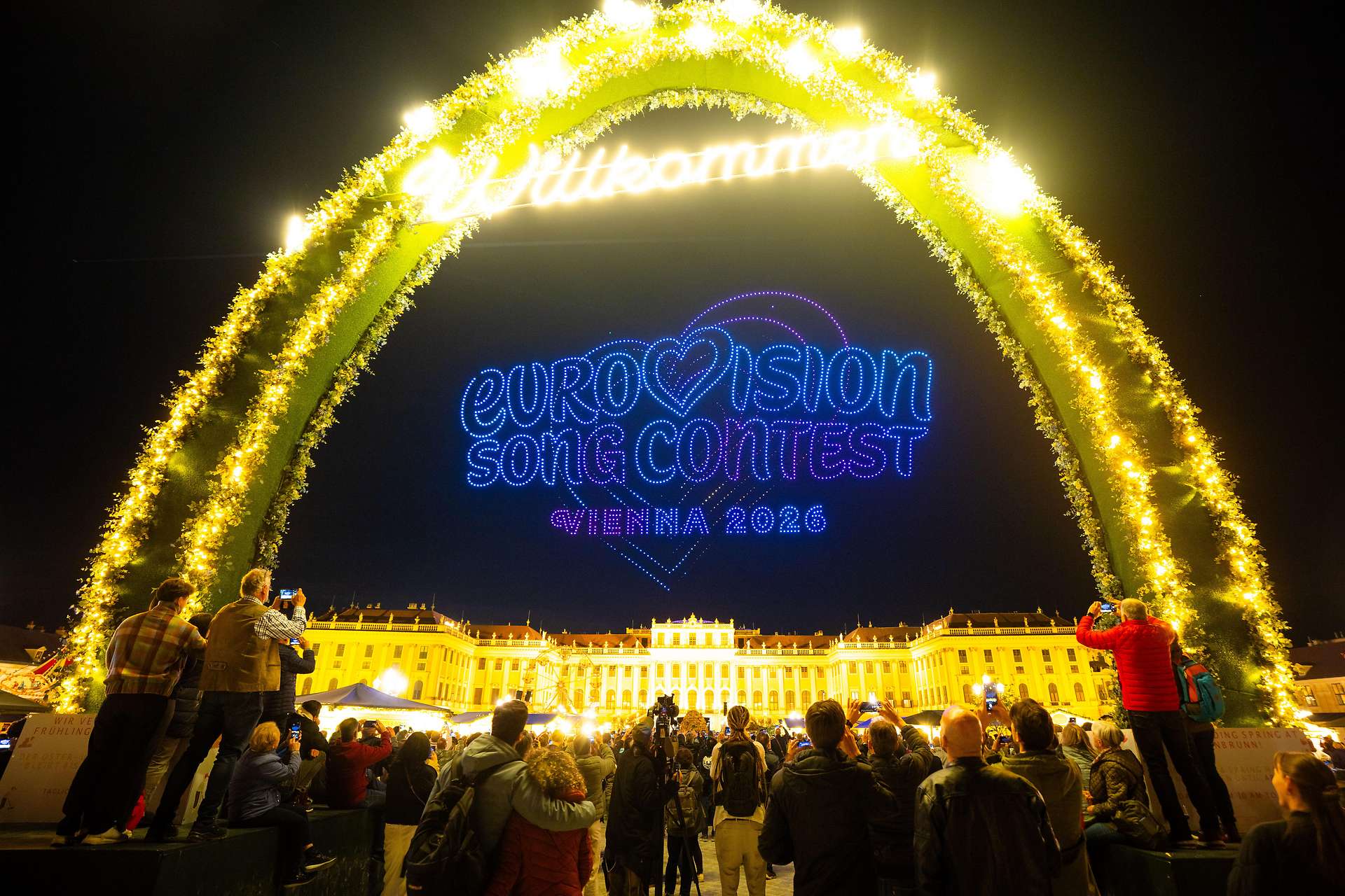 Spectacular Drone Show Lights Up Vienna Ahead of Eurovision