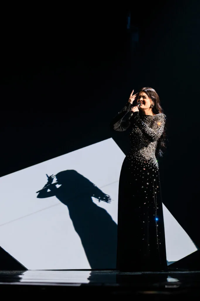 Atvara during the rehearsals in Vienna (Photo credit: Corinne Cumming/EBU)